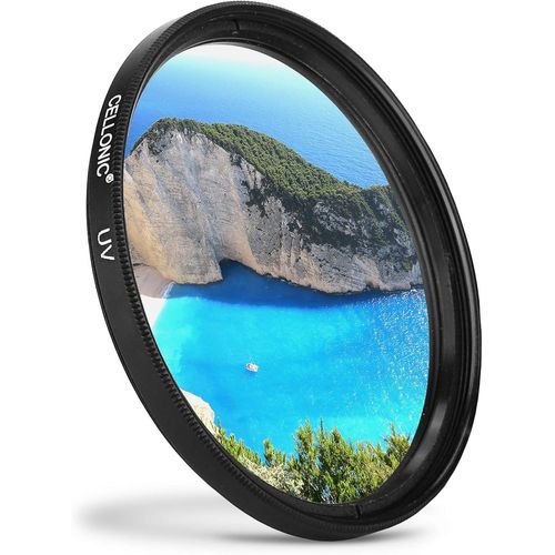 Filtre UV pour objectifs Photo Compatible avec de 77mm,Filtre Ultraviolet,Protection d'objectif,bloquant Soleil,Parfaitement Transparent