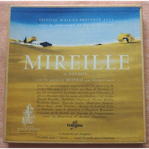 Charles Gounod - Choeurs Du Festival D'Aix-En-Provence, Elisabeth Brasseur, Orchestre De La Société Des Concerts Du Conservatoire, André Cluytens – Mireille - Coffret 3xvinyles 33t Lp