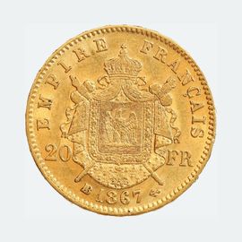 Pièce 20 Francs Napoléon Iii Tête Laurée