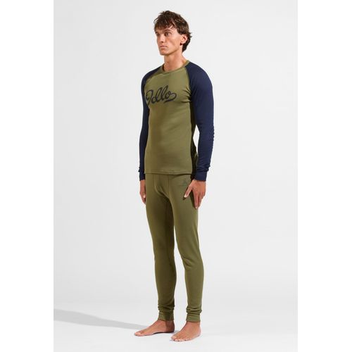 Odlo Ensemble De Haut Et Collant Techniques Active Warm Pour Homme, L, Green