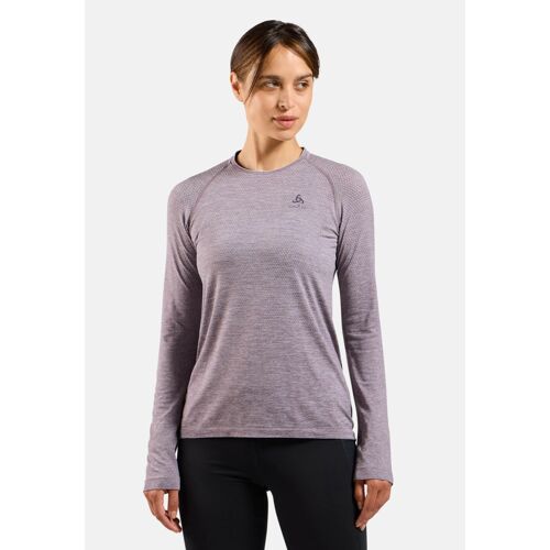 Odlo T-Shirt De Running Sans Coutures À Manches Longues Essentials Pour Femme, L, Purple