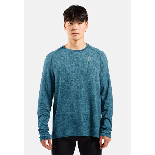 Odlo T-Shirt De Running Sans Coutures À Manches Longues Essentials Pour Homme, Xl, Blue