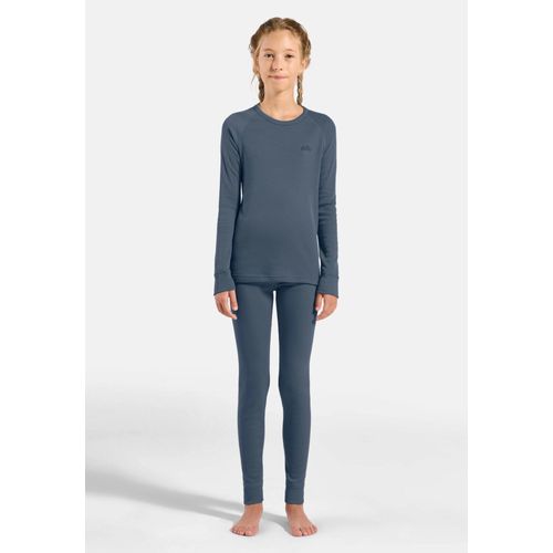 Odlo Ensemble De Haut Et Collant Techniques Héritage Active Warm Pour Enfant, 128, Blue