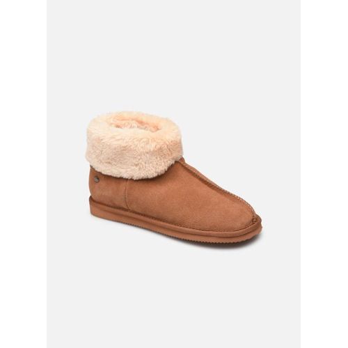 Chaussons Isotoner Bottillon Cuir Et Fourrure W Pour