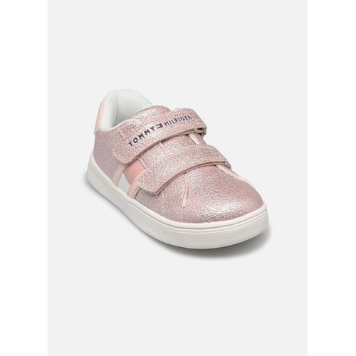 Baskets Tommy Hilfiger Flag Low Cut Velcro Sneaker Pink Pour Enfant