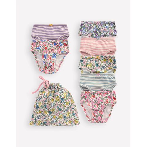 7 Culottes-Bunt Floral/Streifen
