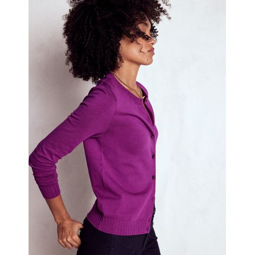 Gilet Col Rond Emilia En Coton-Violet Royal