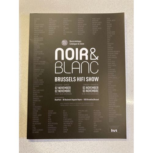 Noir & Blanc Brussels Hifi Show - Catalogue Du Salon 2024