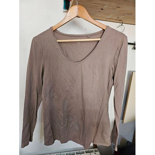 T Shirt Manches Longues En Coton  C&A Taupe