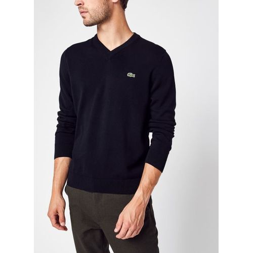 Vêtements Lacoste Pull Col V En Coton Biologique Uni Croco Pour Accessoires