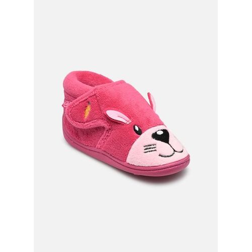 Chaussons Isotoner Bottillons Velcro Fille Microéponge Pour Enfant