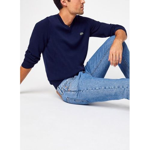 Vêtements Lacoste Pull Col V En Coton Biologique Uni Croco Pour Accessoires