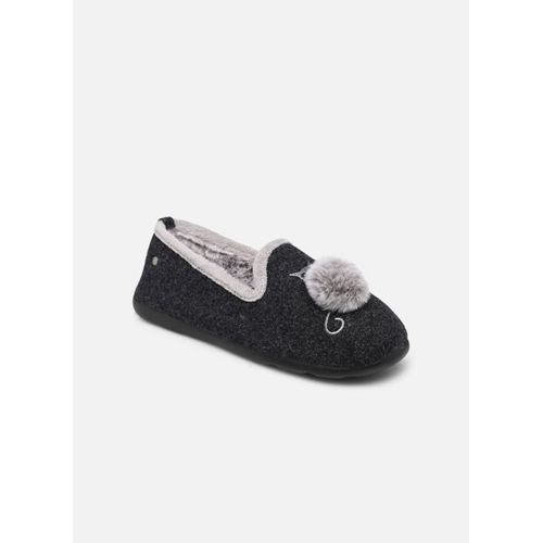 Chaussons Isotoner Slipper Ergonomique Everywear Feutrine Chat Fantaisie Pour