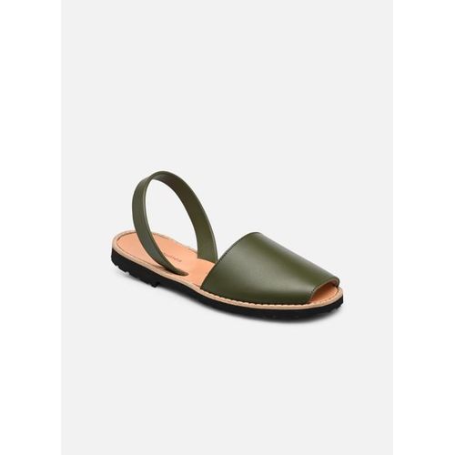 Sandales Et Nu Pieds Minorquines Avarca Cuir Army Pour Femme
