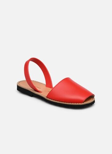 Sandales Et Nu Pieds Minorquines Avarca Cuir Pomodoro Pour Femme
