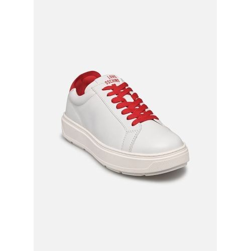 Baskets Love Moschino Sneakerd.bold40 Vit Bian/nappa Ross Pour