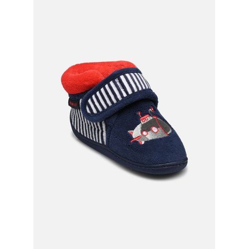 Chaussons Isotoner Bottillons Velcro En Microséponge Pour Enfant