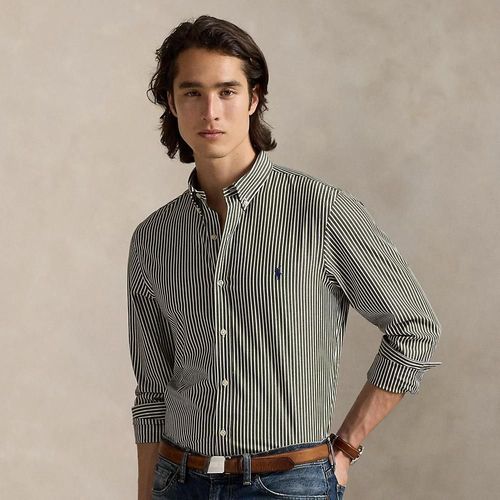 Chemise Rayée Ajustée Popeline Stretch
