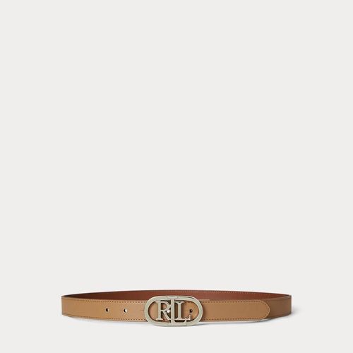 Ceinture Fine Réversible Logo Ovale Cuir