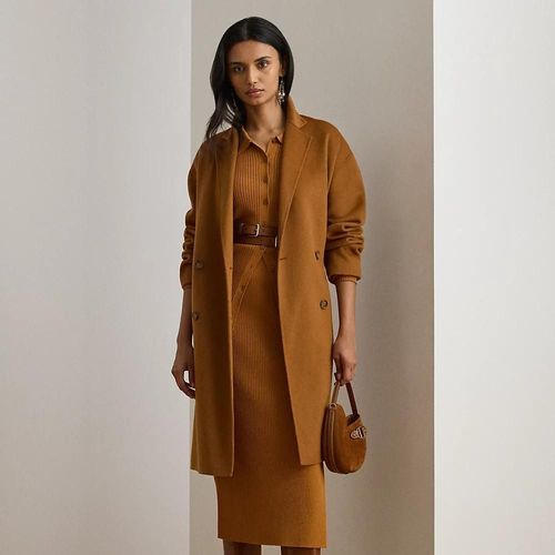 Manteau Cocon Croisé En Laine Mélangée