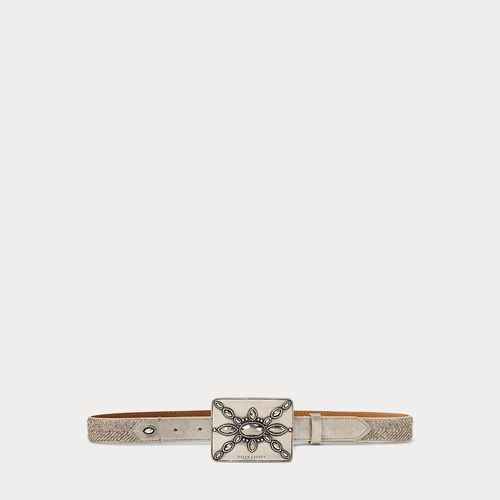 Ceinture Fine Décorée À Boucle À Plaque