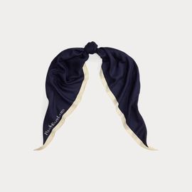 Foulard Losange En Laine Et Soie