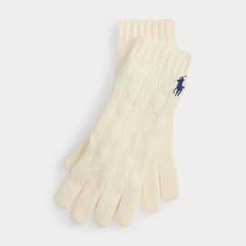 Gants Torsadés En Laine Et Cachemire