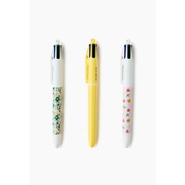 Lot De 3 - Stylos Bille 4 Couleurs, Exclu Monoprix