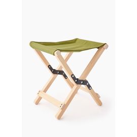 Tabouret Pliant, 38,5x36,5xh29cm, En Bois De Hêtre Et Coton