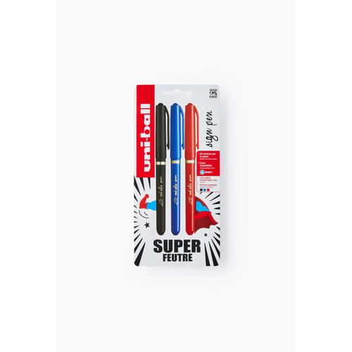 3 Feutres V Sign Pen, Pointe Large