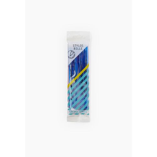 Stylos Billes Transparents Bleus