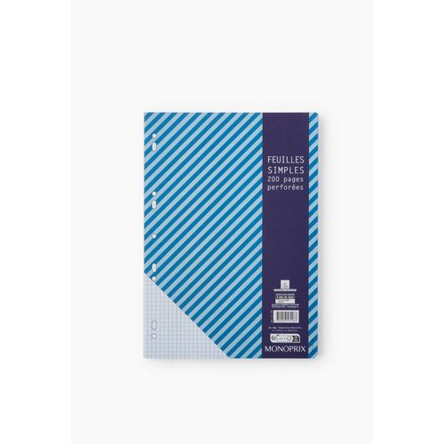 200 Feuilles Simples, A4, Petits Carreaux, 80gr/Mâ²
