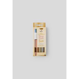 3 Stylos-Billes 4 Couleurs Édition Shine, Pointe Moyenne