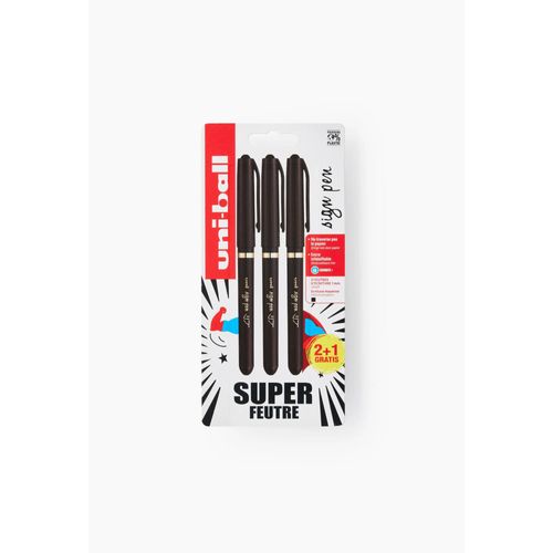 2+1 Gratuit Uni Ball Sign Pen Noir