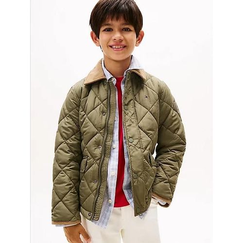 Veste Décontractée Matelassée À Col Contrasté