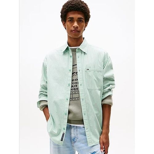 Chemise Décontractée À Rayures En Popeline