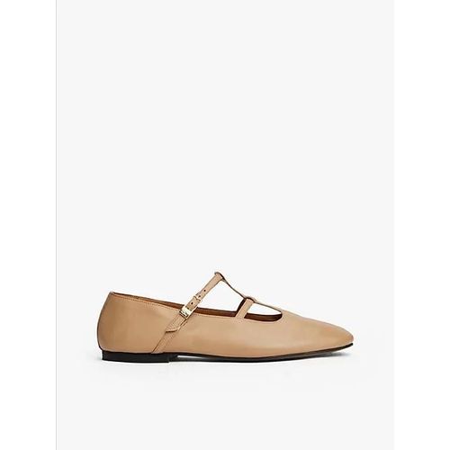 Chaussures Ballerines En Cuir Double Bride En T