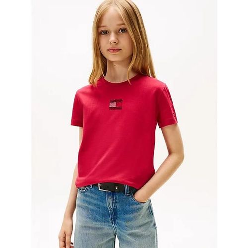 T-Shirt En Jersey À Drapeau En Strass