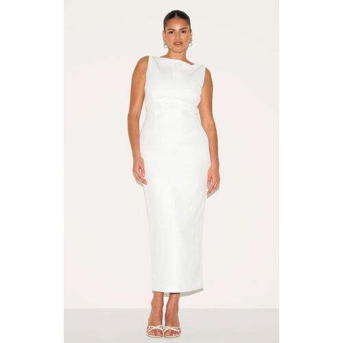 Plus Robe Longue Deluxe Blanche À Dos Rond, Blanc