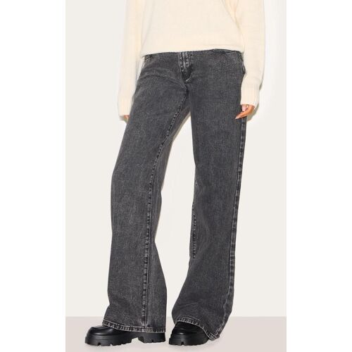 Tall Jean Boyfriend Gris Délavé À Taille Basse, Gris Délavé