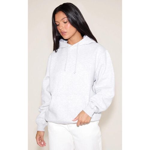 Hoodie Oversize En Sweat Gris Cendré À Logo Brodé, Gris Cendré