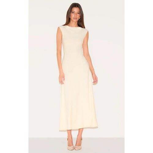 Robe Longue Fluide Jaune Citron À Parties Asymétriques, Jaune Citron