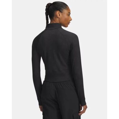 Haut Entièrement Zippé Under Armour Meridian Suede Effect Pour Femme Noir / Noir L