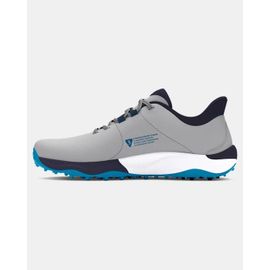Chaussure De Golf Large Sans Pointes Under Armour Drive Pro Pour Homme Mod Gris / Capri / Midnight Bleu Marine 43