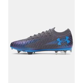 Chaussures De Football Crampons Under Armour Shadow Elite 3 Fg Pour Castlerock Noir Bleu Atlantis