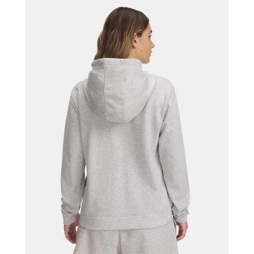 Sweat À Capuche Under Armour Rival Terry Pour Femme Mod Gris Light Heather / Blanc M