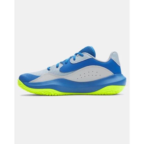 Chaussure De Basketball Basse Under Armour Lockdown 7 Unisexe Bleu Calm / Bleu Atlantis / High Vis Jaune 47