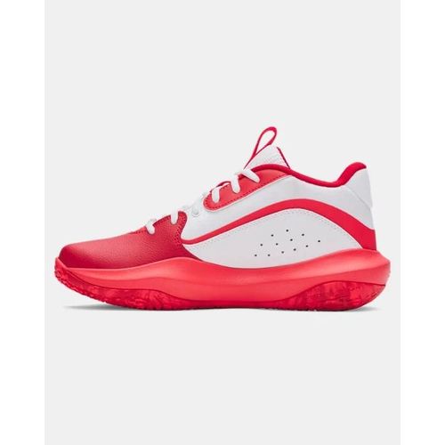 Chaussures De Basketball Under Armour Lockdown 7 Unisexe Blanc Rouge Racer Rouge