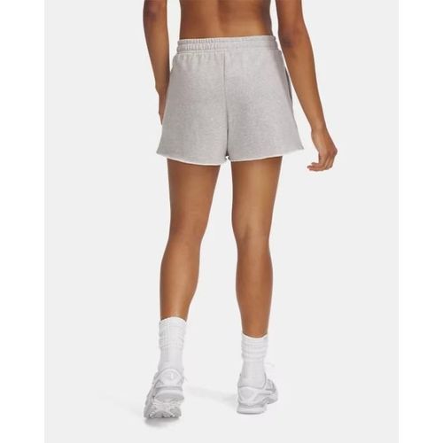 Short Under Armour Rival Terry Pour Femme Mod Gris Light Heather / Blanc Xs