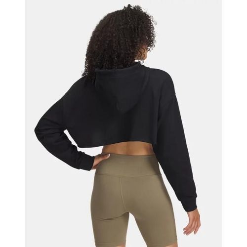 Sweat À Capuche Court Under Armour Icon Terry Pour Femme Noir / Blanc M